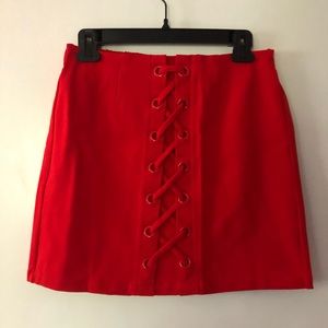 Fashion Nova Red Skirt